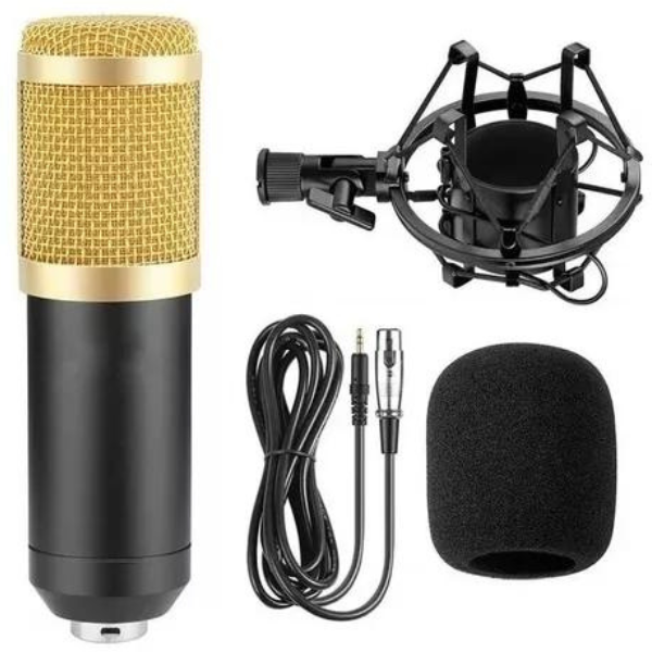 Kit youtuber podcast Com Microfone Condensador Braço Articul