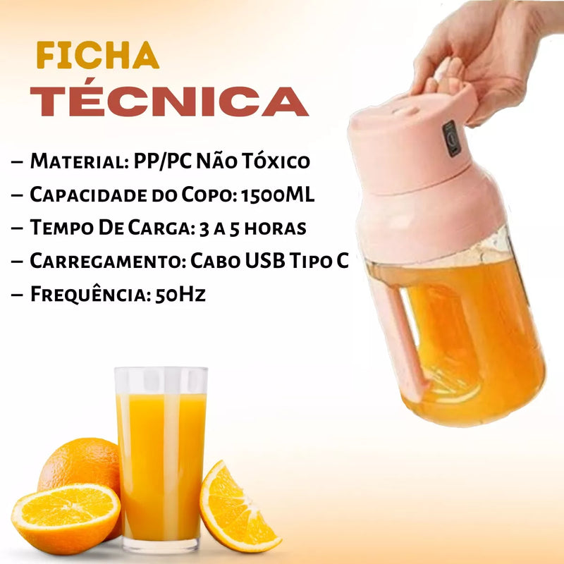 Liquidificador Espremedor Elétrico de Suco Portátil