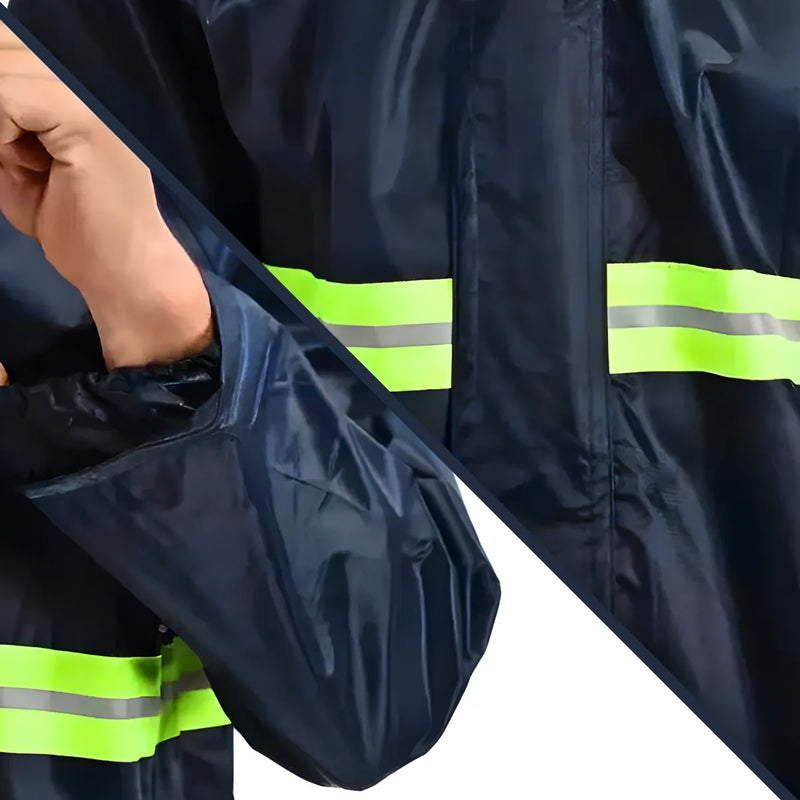 Conjunto Capa De Chuva Impermeável Com Touca E Viseira - G